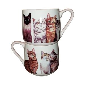 Greenbox Porcelain Cat Mugs